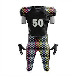 Conjunto de Uniforme de Fútbol Americano Sublimado Personalizado 100% Poliéster - Jersey y Pantalones de Fútbol Ecológicos de Alto Rendimiento - Product Image 1