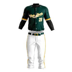 Maillot de baseball personnalisé pour homme Econex Sports, vert marine, impression par sublimation, respirant, 100% polyester, taille adulte 14, fusion sans couture - Product Image 1