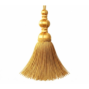 Gold Bullion <b>Wire</b> Tassels For Vestments Polyester Trimming Gold Bullion Tassel Trimming for <b>Curtains</b> - Product Image 2