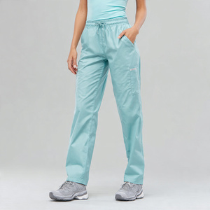 Medical <b>Scrubs</b> Jogger Pants Knitted 100% Cotton Breathable Comfortable Unisex Hospital Nurse - Product Image 6