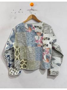 Elegante Chaqueta de Seda Reversible Acolchada Multicolor para Mujer con Bordado Tradicional Hecho a Mano, Conjuntos Étnicos - Product Image 2