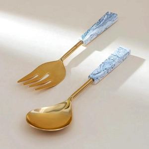 Ensemble de couverts de cuisine au Design élégant en résine blanche avec finition brillante personnalisée, fournisseur en gros - Product Image 3