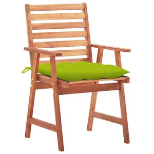 Set di 2 sedie da giardino in legno massello di acacia marrone chiaro, mobili da giardino di medie dimensioni - Product Image 2