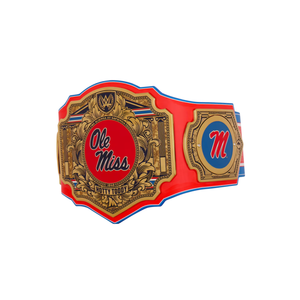 Ceinture de championnat personnalisable Ole Miss avec détails dorés, design Hotty Toddy, ceintures de titre sportives universitaires - Product Image 5