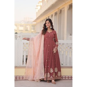 Masaka ชุดราตรีตัดสำเร็จพร้อมชุด dupatta KKA-1075หลากหลายสี aayna เสื้อผ้า XS - Product Image 1