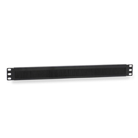 Panel Kabel Pass-Through Hitam Berkualitas Unggul 19'' 1U untuk Kabinet Jaringan 19'' untuk Infrastruktur Jaringan & IT