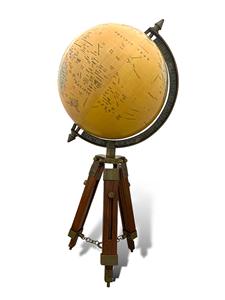 Support trépied en bois réglable avec globe jaune pour la décoration de la maison M/S TAJDAAR HANDICRAFTS Modèle GOWS89/8 - Product Image 2