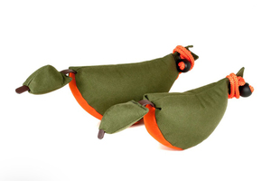 Durable Red Nylon Dog Training <b>Dummy</b> with Orange Rope Handle – Portable Hunting & Field Training Equipment - Product Image 2