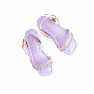 Sandales décontractées à talons violets pour filles KD5631 - Product Image 1