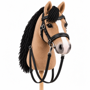 Bridon de cheval de compagnie coloré, fabriqué avec des matériaux durables, des sangles confortables et des détails élégants pour des jeux d'équitation imaginatifs. - Product Image 6