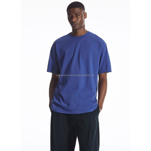 O-Neck 100% Cotton <b>Men's</b> Summer T-<b>Shirt</b> Custom Logo Printing <b>Black</b> Solid Oversized Jersey 260 Grams <b>Short</b> <b>Sleeve</b> Acid Wash - Product Image 2