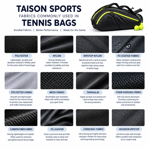 Premium TAISON SPORTS 600D PU Tennis Bag 500 GSM Burgundy Racket <b>Backpack</b> <b>Gold</b> Zipper 30-40L Multi Panel Design Custom Heat - Product Image 2