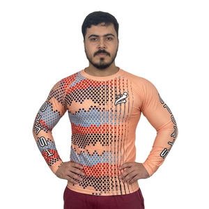 เสื้อแรชการ์ดแขนยาวขายส่ง ป้องกันแสงแดด เสื้อแรชการ์ดแขนยาวสำหรับผู้ชาย ระบายอากาศได้ดี ออกแบบเองได้ - Product Image 1