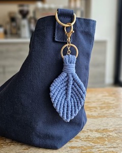 Colorful <b>Macrame</b> Leaf Keychain Decorative Object For Handbag And Car Key Styling Purpose Key Organizer Wholesale From India - Product Image 5