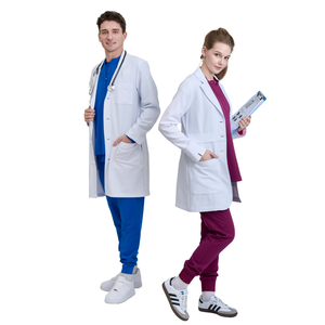 Manteau de laboratoire en coton à manches courtes de qualité supérieure pour hommes/femmes Logo élégant conçu Échantillon gratuit FMF Factory Doctor Medical Quick Dry - Product Image 3