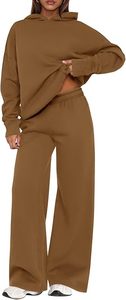 Conjunto de Sudadera con Capucha Oversize y Pantalones de Chándal de Forro Polar Premium para Mujer, Conjunto Deportivo de Sudadera con Capucha y Pantalones de Chándal para Mujer - Product Image 1
