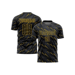 Custom Sublimated <b>Soccer</b> Uniform Set Men Blue Short Sleeve Crew Neck Moisture Wicking Polyester Teamwear - Product Image 6