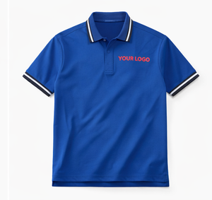 Polo homme manches courtes en coton piqué premium, logo brodé, respirant - Product Image 3