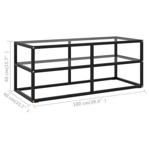 Mueble de TV Negro y Transparente para Sala de Estar - Product Image 6