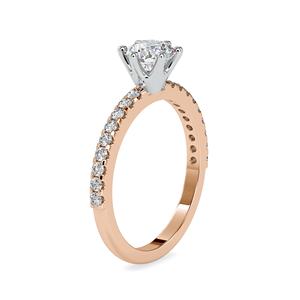 Lab-Grown Round Cut Best Selling 0.85 Carat Diamond Ring Engagement <b>Wedding</b> Ring Jewelry 14k White Round Cut eternity vermeil - Product Image 2