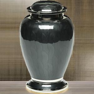 โกศบรรจุอัฐิทรงกลมสีขาวทองเหลืองหล่อขึ้นรูปทันสมัยขายดีที่สุด ขอบสีทอง ทำด้วยมือ ล้างทำความสะอาดได้ ใช้เป็นแจกันตั้งโต๊ะได้ ปรับความจุได้ตามต้องการ - Product Image 1