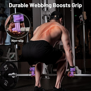 Deadlift & Cable Machine Workouts Non-Slip <b>Straps</b> Purple <b>Lifting</b> <b>Straps</b> With Double D Rings Dual D Ring Wrist <b>Straps</b> <b>For</b> Gym - Product Image 6