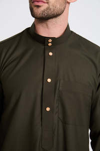 ชุดลำลองผู้ชายแบบ Thobe / Thawb สไตล์ซาอุดิอาระเบีย แขนยาว ความยาวระดับข้อเท้า ผ้าฝ้าย ระบายอากาศได้ดี น้ำหนักเบา ชุดมุสลิมสำหรับเดือนรอมฎอน ตะวันออกกลาง - Product Image 6