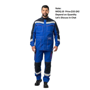 Ropa de Trabajo Personalizada de Algodón/Poliéster, Resistente al Viento y a las Llamas, Chaqueta de Soldadura Ligera, Overol de Trabajo Unisex - Product Image 1