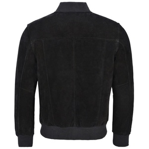 Chaqueta de Cuero Negra para Hombre, Nueva Chaqueta de Cuero Estilo Bomber de Invierno en Piel de Vaca Auténtica - Product Image 6