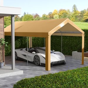 "2 Car <b>Canopy</b> Replacement 10x20ft Beige PVC Carport <b>Roof</b> UV Resistant for 84C 378V00 & 84C 206 Series" - Product Image 2