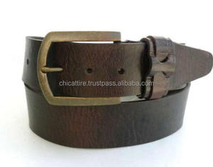 Cinturón informal de moda para hombre negro o marrón de cuero genuino 100% de piel de vaca de capa superior de alta calidad para pantalones vaqueros con hebilla ajustable - Product Image 2