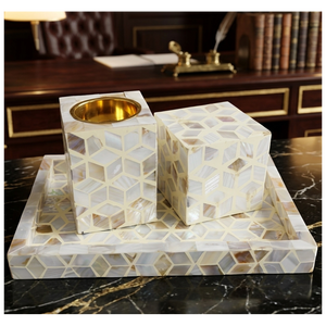 Quemador de Incienso con Incrustaciones de Madreperla, Mubkhar, Quemador de Madera para Bakhoor, Uso Religioso, Sándalo, Mabkhara, Esencias de Semillas Aromáticas, Medkhan - Product Image 3