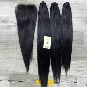 Extensiones de Cabello Humano Natural Negro de Alta Calidad con Nudos Pequeños, Cutículas Alineadas y Cabello Liso Natural - Product Image 2