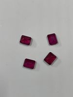 Rubis naturel en verre, taille émeraude, octogone à facettes, pour la fabrication de bijoux, pierres précieuses en vrac, Mines du Soudan, certifié par une tierce partie, calibré