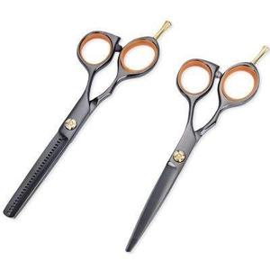 Customized Professional Stainless Steel Hair Scissors <b>Set</b> 6 Inch Straight Thinning Scissors <b>Barber</b> Shears + Comb + Kits ZARNAB - Product Image 1