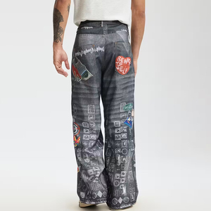 Custom Streetwear Vintage Raw Red Tornado Selvedge <b>Jeans</b> Denim Pants Baggy Fit Men Trouser Men's Raw Denim <b>Jeans</b> Whole Sale 2024 - Product Image 5