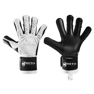 Gants de gardien de but de football professionnels de nouvelle conception, impression en silicone au dos et contact de la paume avant, Letax et coupe hybride - Product Image 4