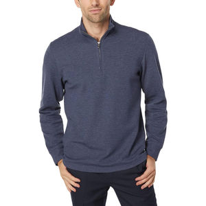 Suéter de Punto con Cuello Alto y Cierre de Cremallera para Hombre, Manga Larga, Color Sólido, Corte Regular, Ropa Casual de Otoño - Product Image 1