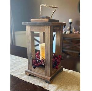 Porte-bougie en bois artisanal, décoration rustique pour la maison, support pour bougie chauffe-plat, bois naturel, centre de table, article cadeau - Product Image 1