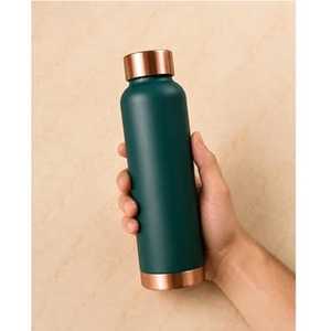Traditional Hammered Copper <b>Water</b> <b>Bottle</b> Jointless Leakproof Ayurvedic Metal <b>Water</b> Flask Wholesale Indian Handmade Drinkware - Product Image 3