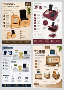 Custom Logo Print Wooden <b>Desk</b> Organizer <b>Phone</b> Holder Pen <b>Stand</b> Card Holder Clock Model Number Wooden <b>Desk</b> Organizer for <b>Desk</b> - Product Image 6