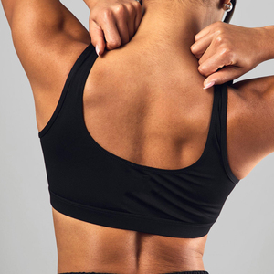 เสื้อชั้นในกีฬาแบบไร้ตะเข็บพร้อมซิปสำหรับออกกำลังกายและฟิตเนสสำหรับผู้หญิง ไซส์ใหญ่ รับผลิตแบบ OEM/ODM ขายส่ง ราคาส่ง ออกแบบได้ตามต้องการ ระบายอากาศได้ดี - Product Image 2