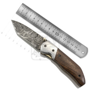 Damascus Deal Damascus Steel Folding Pocket Knife DD-FK-802 Handmade Outdoor Blanks EDC Camping Survival Tactical Bushcraft - Product Image 1
