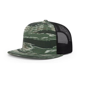 Custom Made Camo Print Design Mesh <b>Snapback</b> <b>Caps</b> Adjustable 6-Panel Unisex Summer Street Style Flat Brim <b>Snapback</b> Hat - Product Image 2