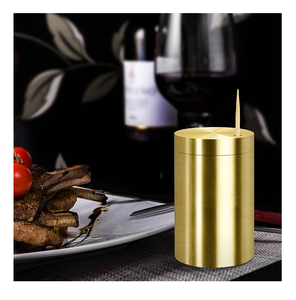 ที่ใส่ไม้จิ้มฟันทองเหลืองพร้อมฝาปิด คุณภาพพรีเมียม ราคาสุดคุ้ม สำหรับใช้ในบ้านและโรงแรม - Product Image 2