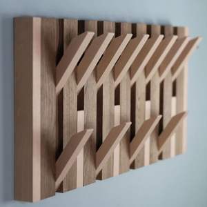 Porta Llaves de Pared Artesanal de Madera con Incrustaciones Florales y Organizador de Correo |   Colgador de llaves para el hogar o la oficina - Product Image 6