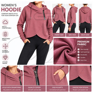 Nouvelle Arrivée – Sweat à Capuche Professionnel pour Femme, Tendance, Élégant, Confortable, Hiver, en Tissu Éponge, Écologique et Respirant – Prix de Gros - Product Image 5