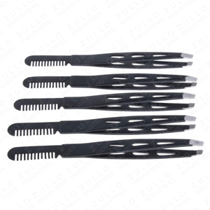 Professional Slant Tip Stainless Steel Eyebrow Tweezers Custom Logo OEM Private Label Beauty Grooming <b>Tool</b> - Product Image 2