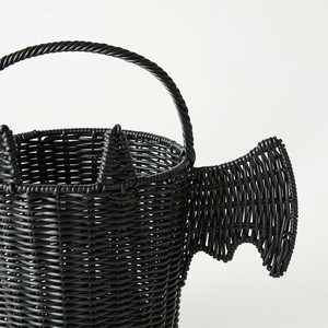 Cesta de Mimbre Negra con Orejas y Alas de Murciélago, Hecha a Mano, para Dulces, Decoración de Halloween para Habitación Infantil - Product Image 2