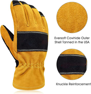 Gants de pompier de haute qualité dotés d'une protection thermique, de coutures durables et d'un mouvement flexible des doigts pour une fiabilité accrue - Product Image 4